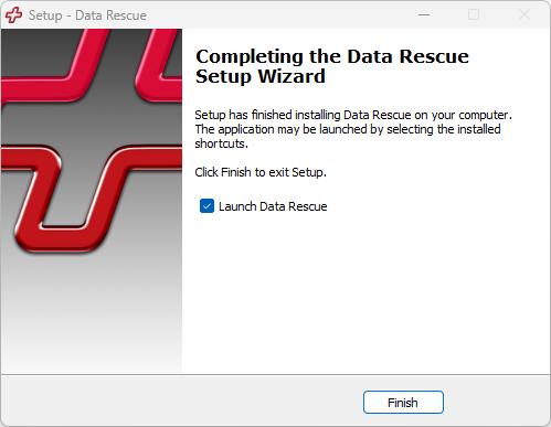 Completing Data Rescue Setup