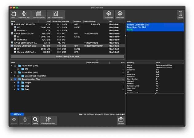 Data Rescue 6 Pro in Dark Mode