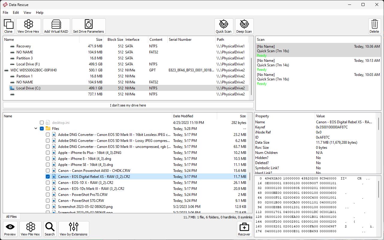 Data Rescue 6 - Advanced Mode